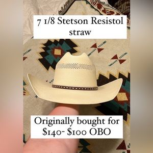 Stetson straw cowboy hat